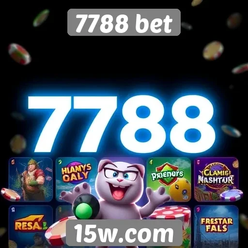 Variedade de jogos oferecidos por 7788 bet